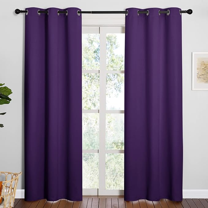 NICETOWN Triple Weave Home Decoration Thermal Insulated Solid Ring Top Blackout - Image 2