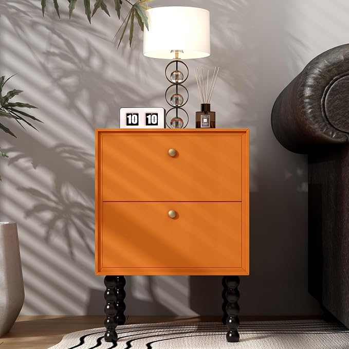 FUKU MON Vibrant Orange Peel and Stick Wallpaper 24" x 394" Solid Matte Contact - Image 5