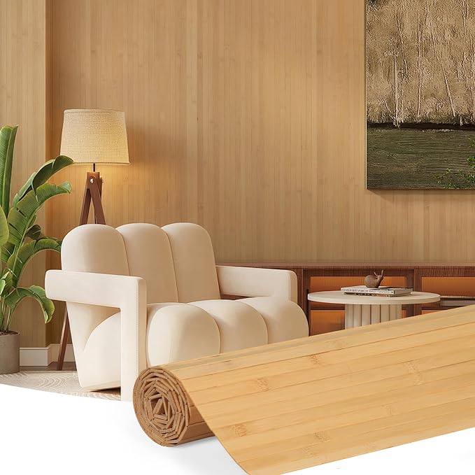 LUCKUP Bamboo Wall Panel for Interior Wall Decor, Kitchen & Office by LUCKUP