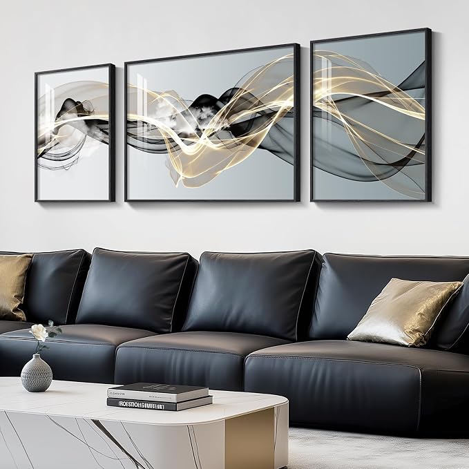 Extra Large Framed Modern Luxury Abstract Wall Art - Image 2
