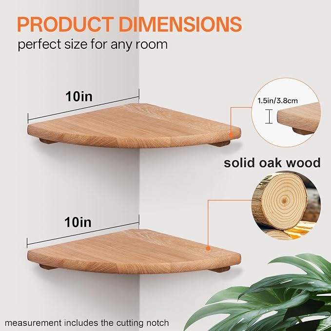 Gieanoo Floating Corner Shelves - Image 6