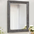 AAZZKANG Wall Mirror with Rectangle Wood Frame Large 20"x16" Rustic Decorative by AAZZKANG
