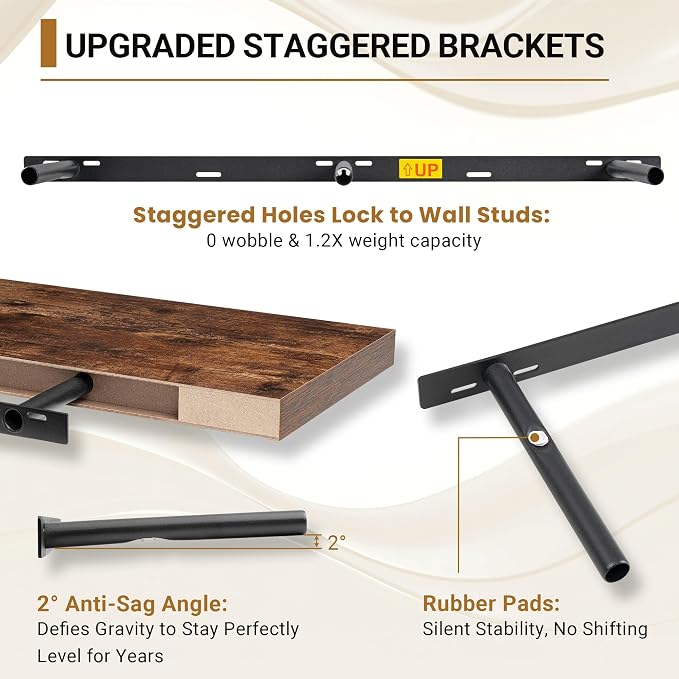 Vivelove 12" Deep Floating Shelves - Image 5