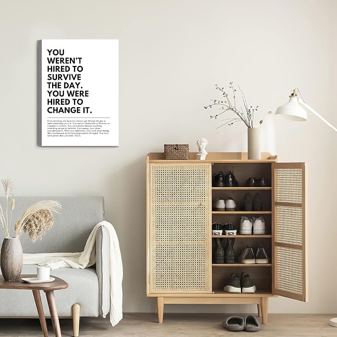 You Were Hired to Change It Motivational canvas Wall Art Empowering Quote wall - Image 7