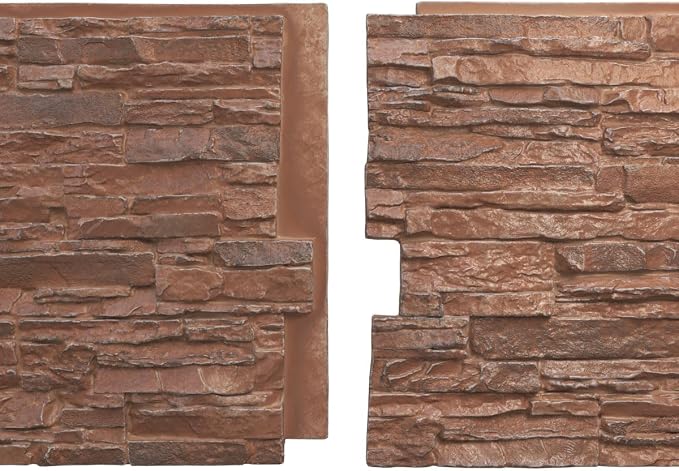 EverStone Canyon Ridge Faux Stone Panel, 45 3/4"W x 24 1/2"H x 1 1/4"D - Image 8