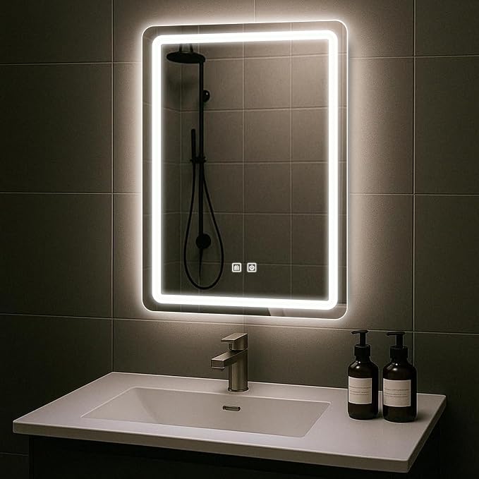 LED Bathroom Mirror, 20x28 in Vanity Mirrors by JOHALXER