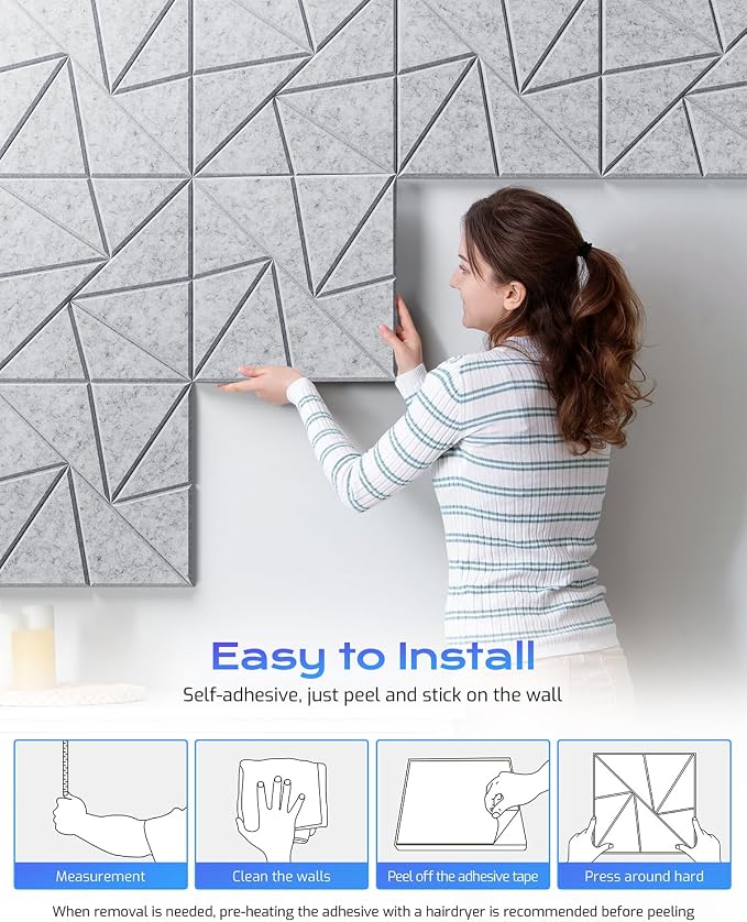 22 Pack Acoustic Panels, Sound Proof Foam Panels - Image 6