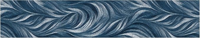 Blue Abstract Wallpaper Border 196x4 Inch Peel and Stick Wall Border Modern - Image 2