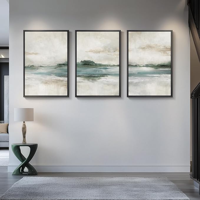 Large Framed Abstract Nature Landscape Wall Art - Image 8