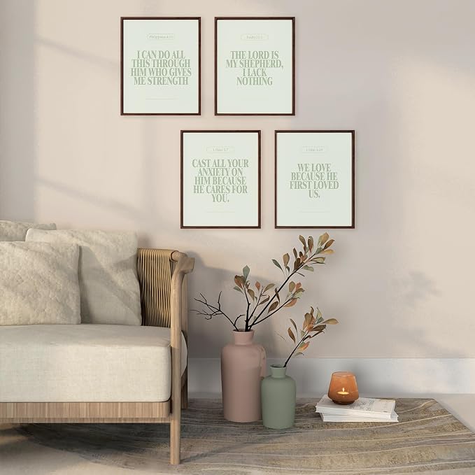 Locomiss Sage Green Christian Wall Art Decor Posters, Minimalist Jesus - Image 5