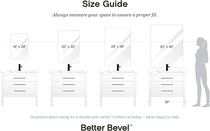 Better Bevel Frameless Rectangle Mirror - Image 6
