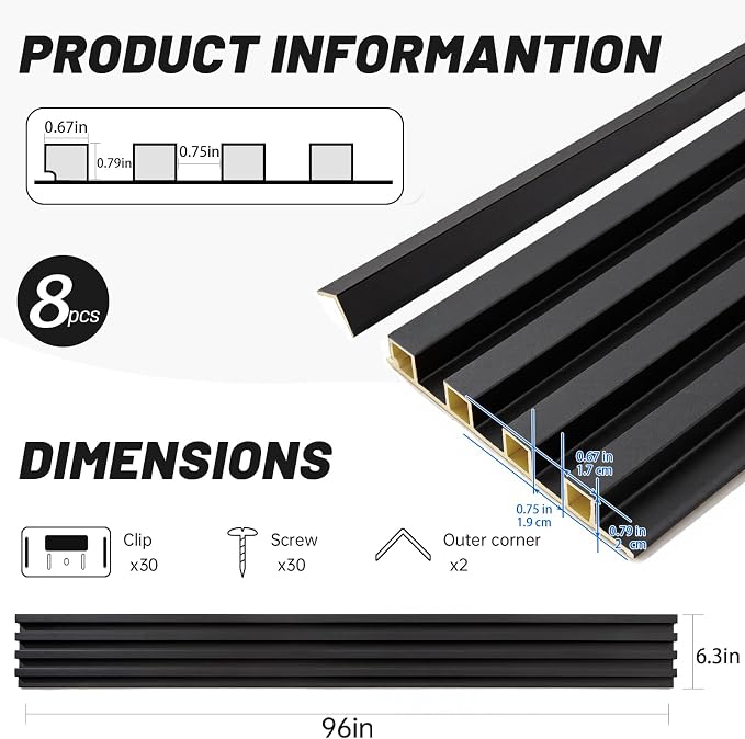 WPC Slat Wall Paneling, Accent Slat Wall Paneling - Image 4
