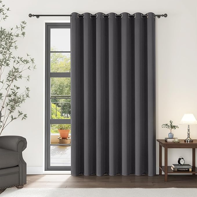 ChrisDowa Room Divider Curtain 120 Inches Long, Wide Blackout Sliding Door by ChrisDowa