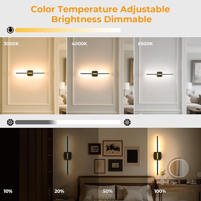 GvvooHome Battery Operated Wall Sconce Detachable 360°Rotate, Wireless Wall - Image 5