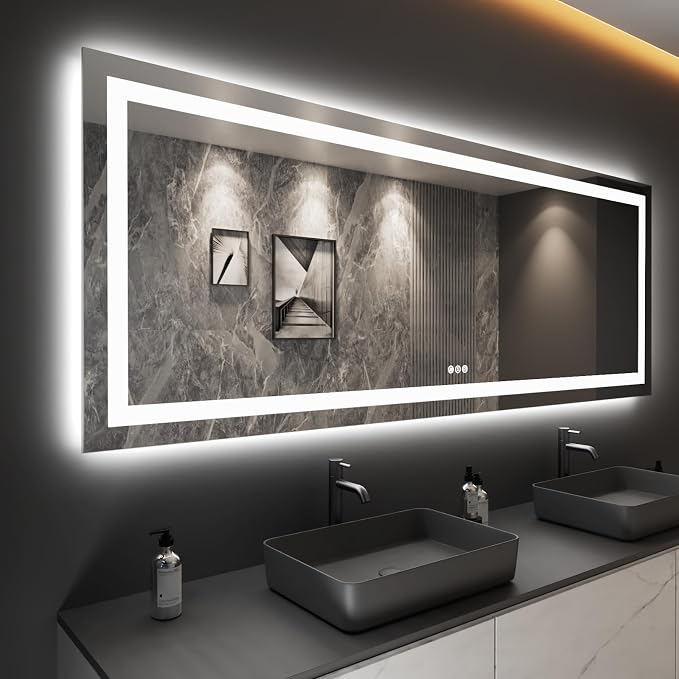 LOAAO 96X36 LED Bathroom Mirror by LOAAO