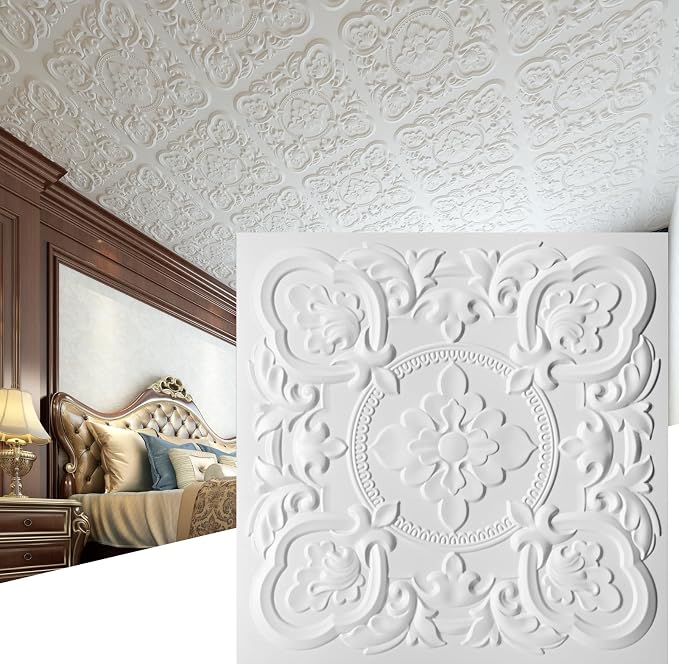 Art3dwallpanels 12 Pack Drop Ceiling Tiles, 24 x 24 Inch High Grade PVC 3D Wall - Image 9