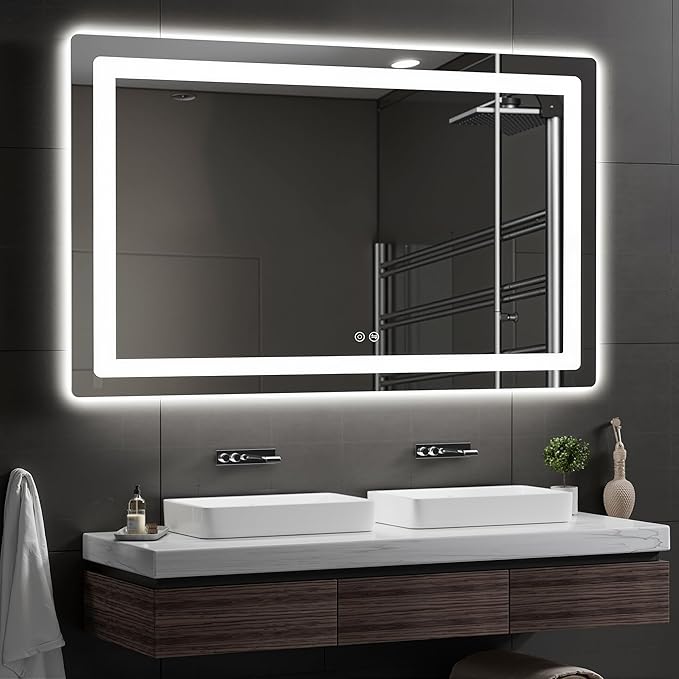 Led Mirror for Bathroom, 30x50 Bathroom Vanity Mirror for Wall by TRAHOME