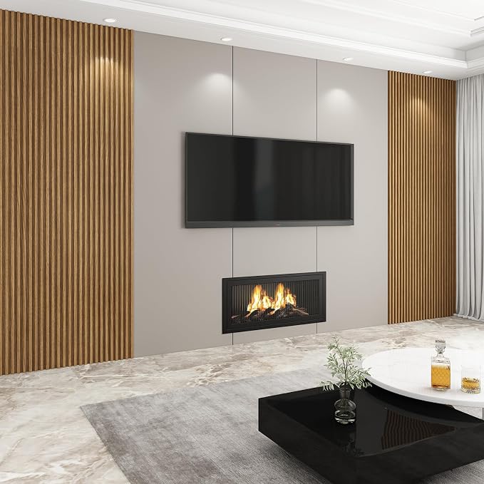 8-Pack WPC Wall Panels 118’’ x 6.1’’ 3D Slat Wall Panel Acoustic Wall Paneling - Image 5