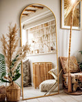 Antok 58" x19” Arched Full Length Floor Mirror, Free Standing/Wall Mount/Leaning by AntokMirror