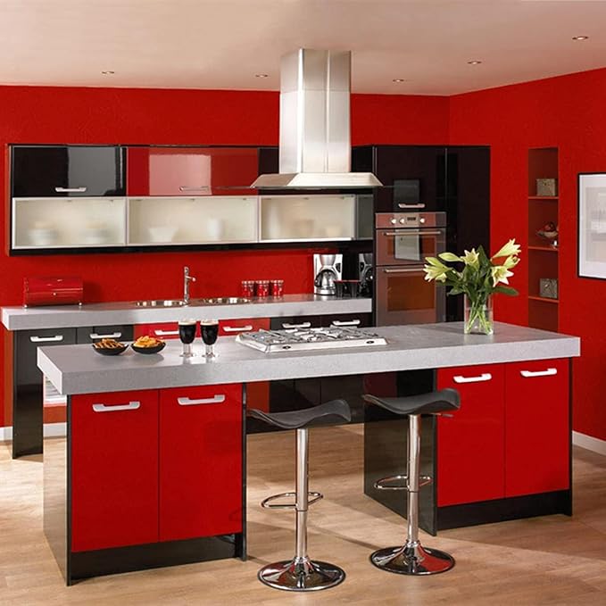 Abyssaly Red Silk Embossed Peel and Stick Wallpaper - Image 6