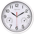 8 Inch White Wall Clock, Sweep Silent Movement Accurate Clocks by Vigorwise