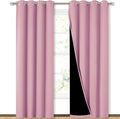 NICETOWN Crystal Pink Full Shade Curtain Panels, Pair of Energy Smart & Noise by NICETOWN