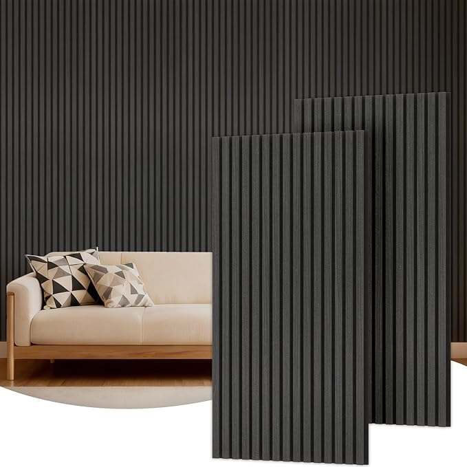 TONOR Wood Wall Panels for Interior Wall Decor, 2 Pack 47.2"x23.6" Wood Slat by TONOR