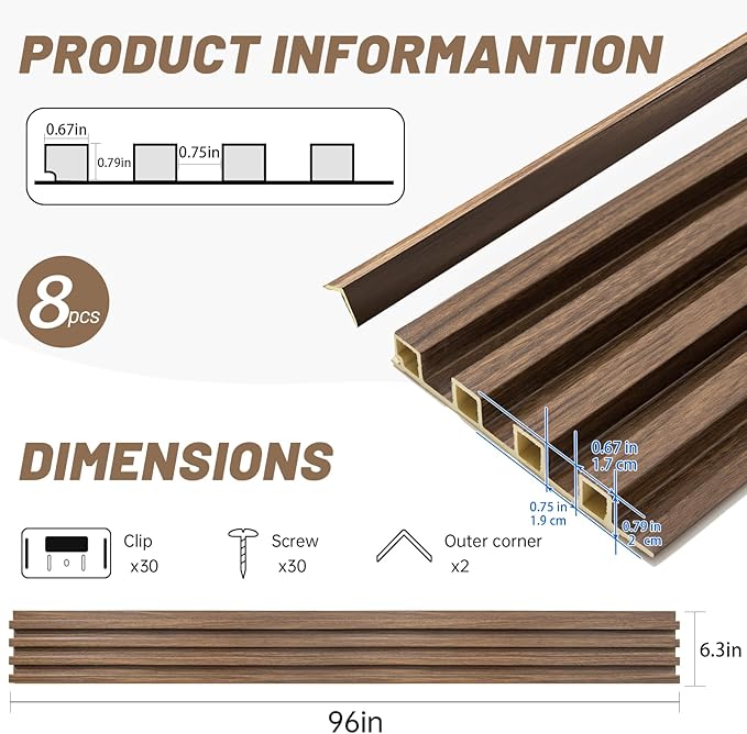 WPC Slat Wall Paneling, Accent Slat Wall Paneling - Image 4