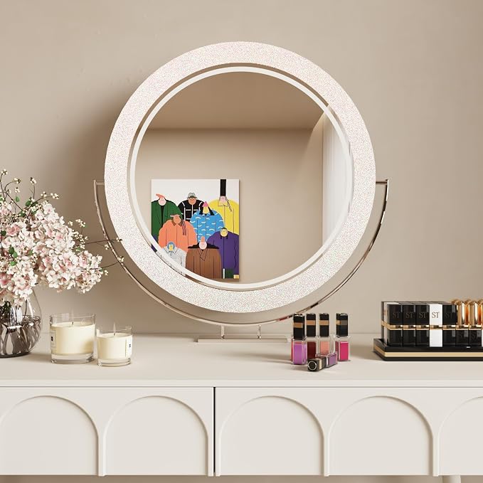 CRE8TIVE Off-White Glitter Wallpaper Border Peel and Stick Wall Border Glitter - Image 4