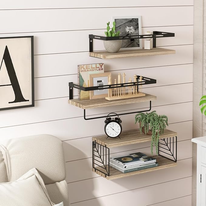 Fixwal Bathroom Shelves Over Toilet, Floating Shelves Wall Mounted - Image 8