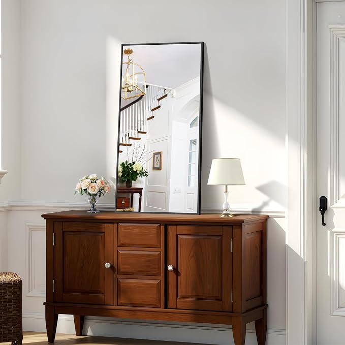 KOCUUY Black Bathroom Mirror, 20x40 Inch Rectangle Mirror - Image 5