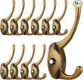IBosins 12 Pack Antique Brass Coat Hooks Wall Mounted by IBosins