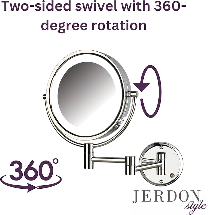 JERDON Wall-Mounted Vanity Mirror - Image 7