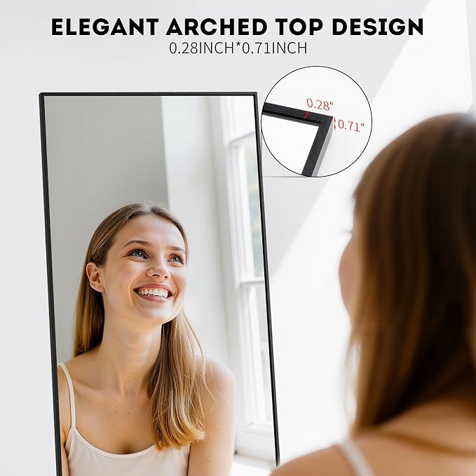 Simple Deluxe Full Length Mirror, - Image 4