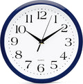 Bernhard Products Navy Wall Clock Silent Non Ticking by BernhardProducts