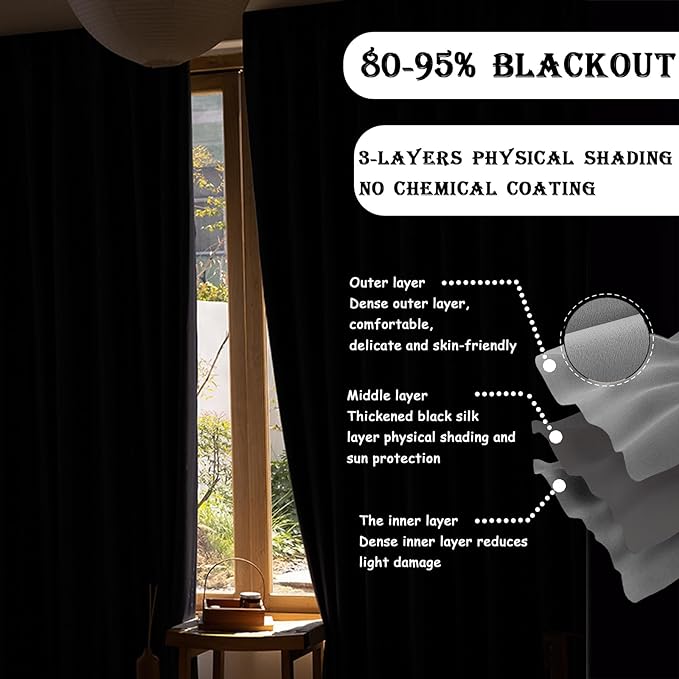 Room Divider Curtains for Ceiling Track Rod, 8.3 ft Wide x 9 ft Tall, 1 Panel - Image 4