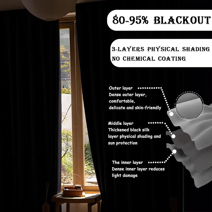 Room Divider Curtains for Ceiling Track Rod, 4.3 ft Wide x 9 ft Tall, 1 Panel - Image 4