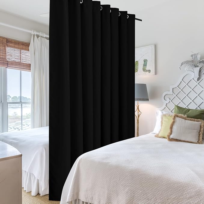 RYB HOME Extra Wide Long Curtain Privacy Office Space Divider Wall Panel - Image 4