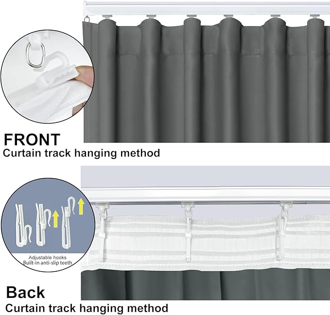 Room Divider Blackout Curtain Track Curtains Wall Dividers Panels Screen - Image 5