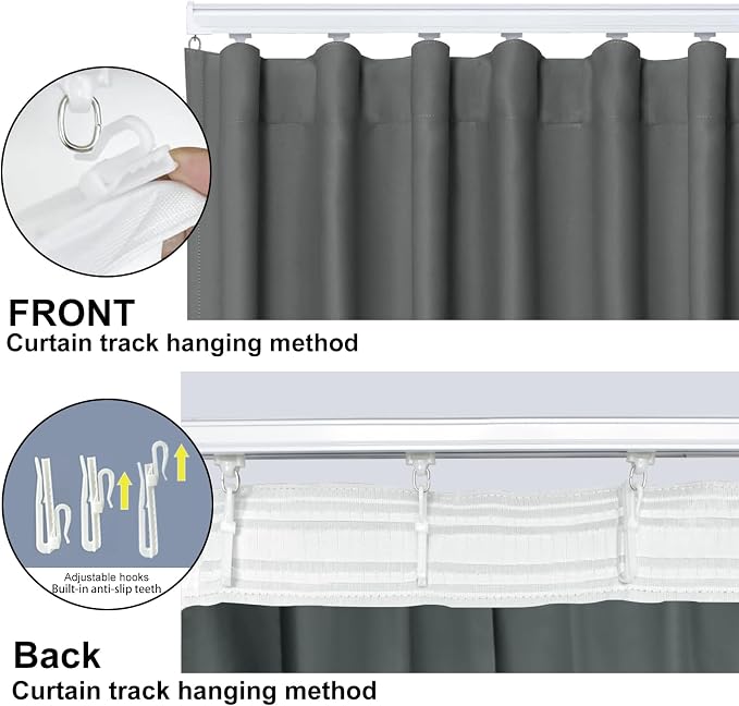 Room Divider Blackout Curtain Track Curtains Wall Dividers Panels Screen - Image 5