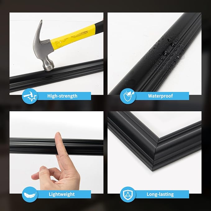 Art3d Pre-Cut Wall Molding Set of 6 pcs, Ready-to-Assemble Wainscoting Panels - Image 5
