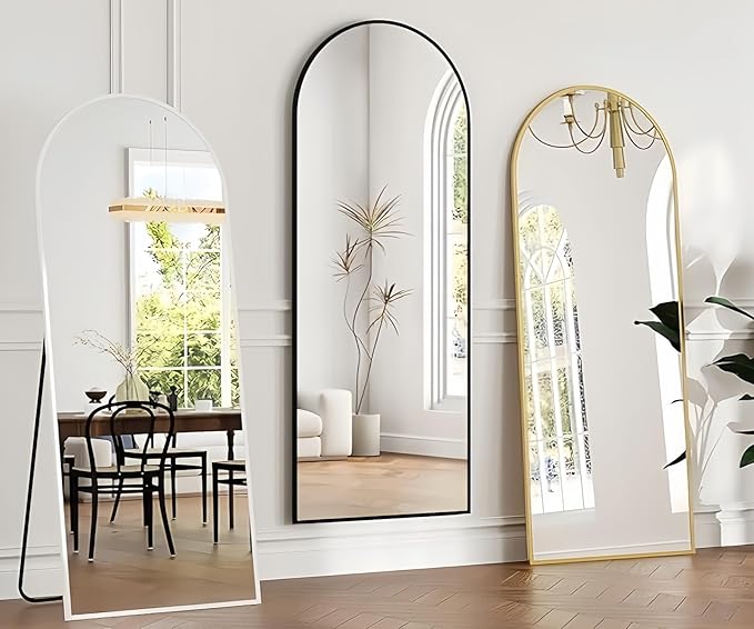 Rowjut Floor Mirror Arched Full Length Mirrors, Mirror Full Length Standing - Image 4