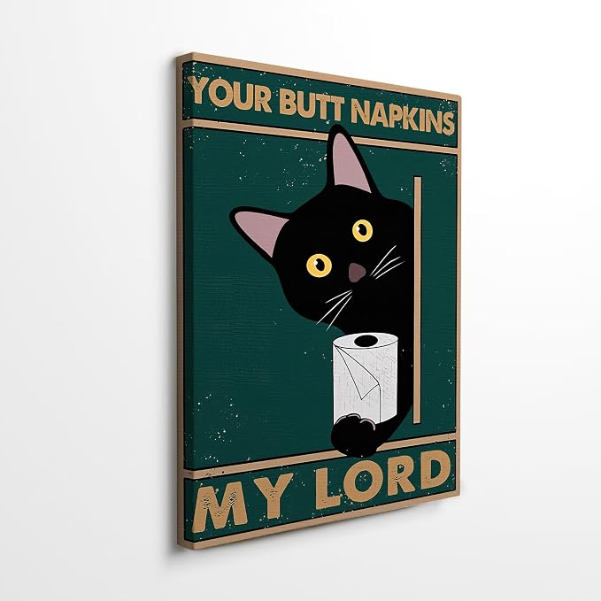 DIHSIEG Inspirational Canvas Wall Art funny bathroom wall art Print Poster by DIHSIEG