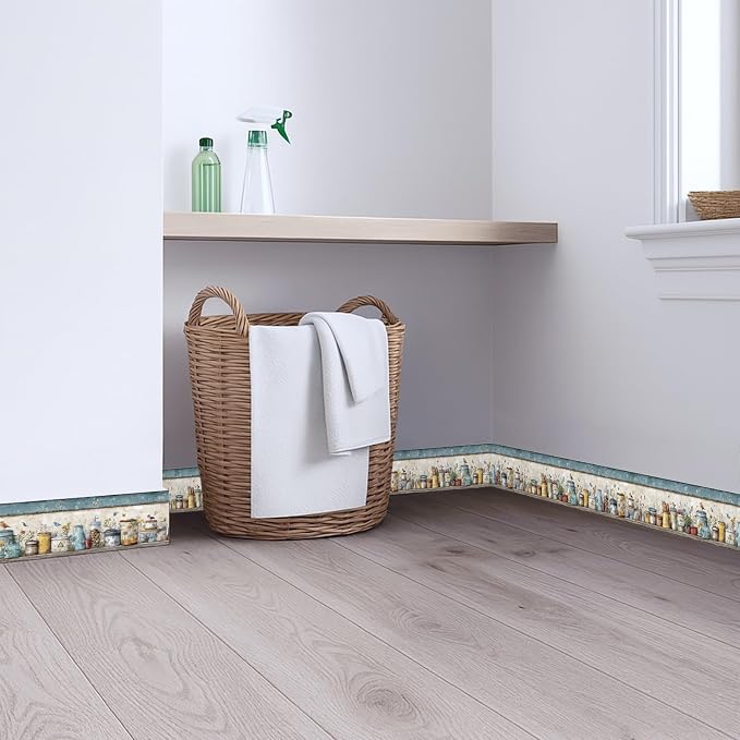 Rustic Country Mason Jar Wallpaper Border 196x4 Inch Peel and Stick Wall Border - Image 8