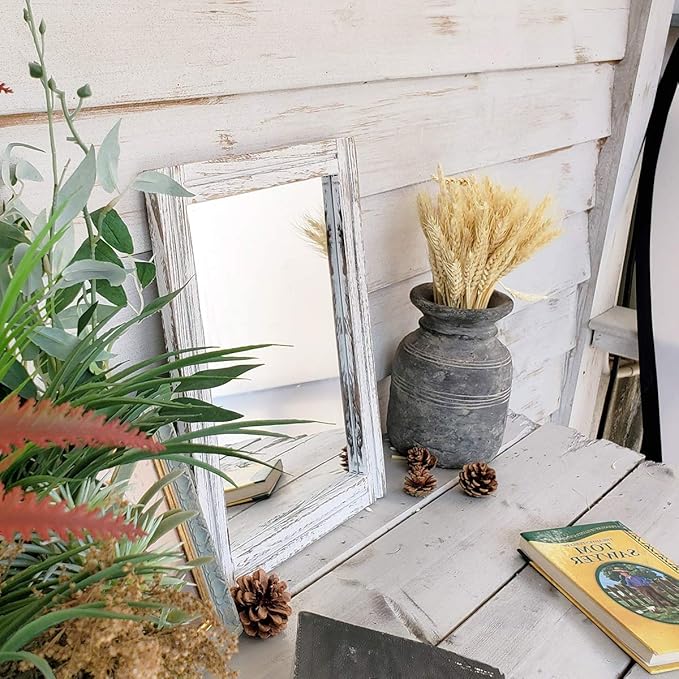 AAZZKANG Wall Mirror with Wood Framed Rustic Mirrors - Image 6