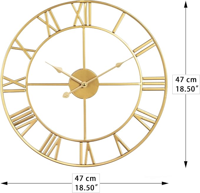 LEIKE Large Modern Wall Clocks, Silent Non Ticking, Battery Operated Roman - Image 9