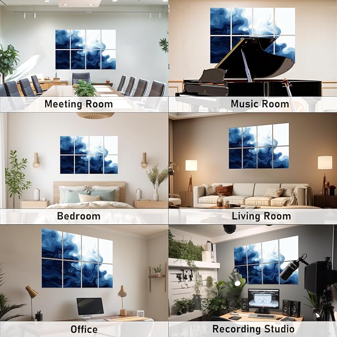 FurnoFlexArt Acoustic Panels Tiles Decorative Room Sound Proof Foam Absorbing - Image 7