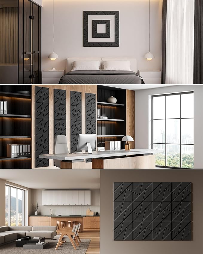 18-Pack Acoustic Panels, 11.8"x11.8"x0.4" Soundproof Wall Panels, Peel & Stick - Image 8