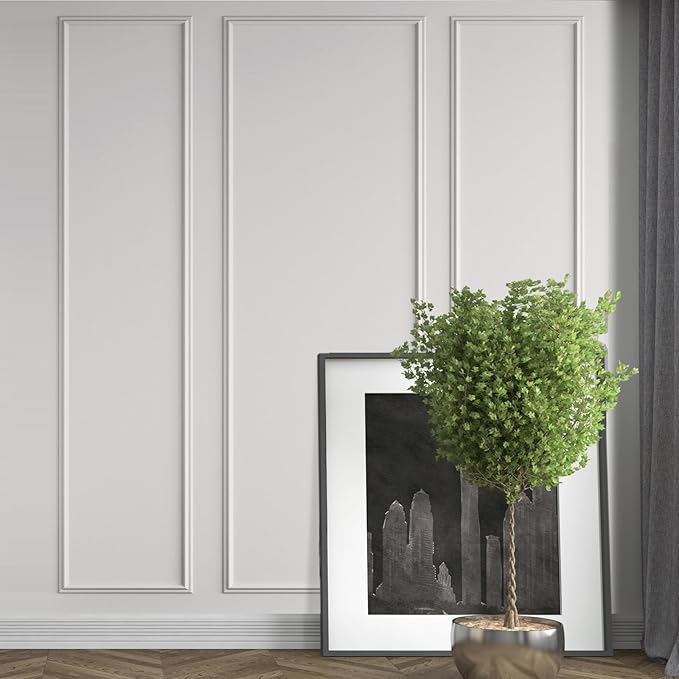 Pangda Peel and Stick Wall Molding Kit, 3D Premade Accent Molding Wainscoting - Image 2