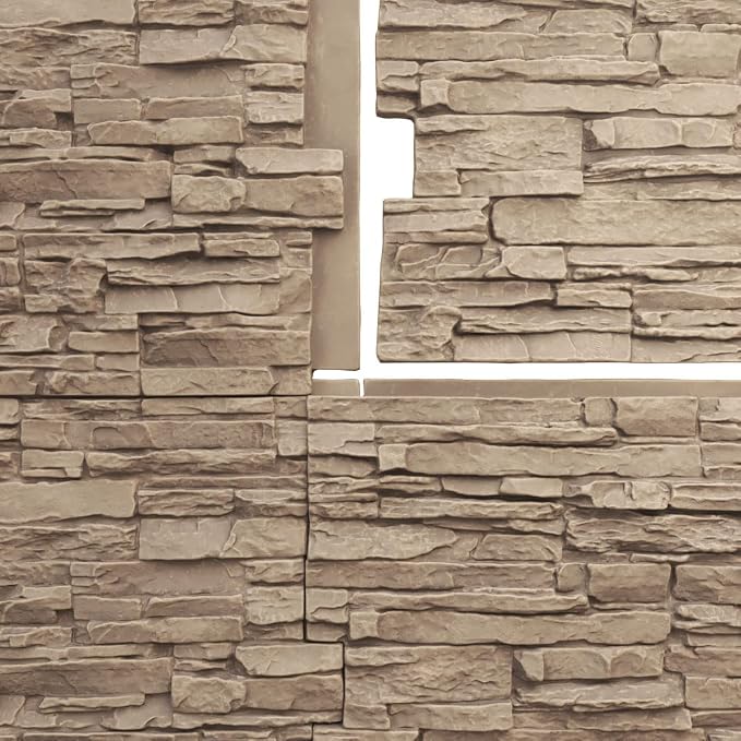 EverStone Canyon Ridge Faux Stone Panel, 45 3/4"W x 24 1/2"H x 1 1/4"D - Image 9